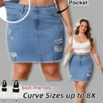 Plus Size Denim Skirts